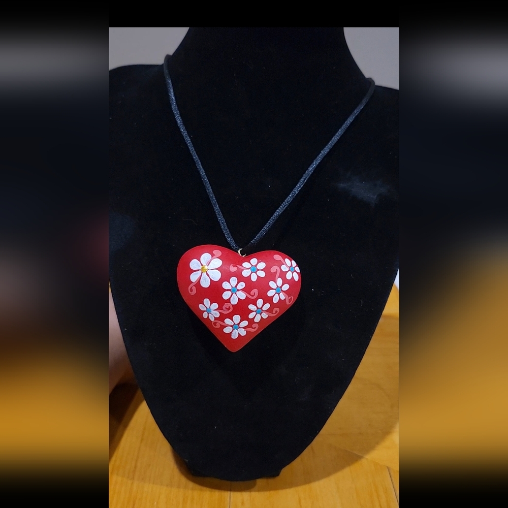 Handmade wooden necklace